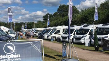 Motorhomes on display at Dolphin Motorhomes