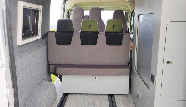 The rear bed can be opened out from the rear seats