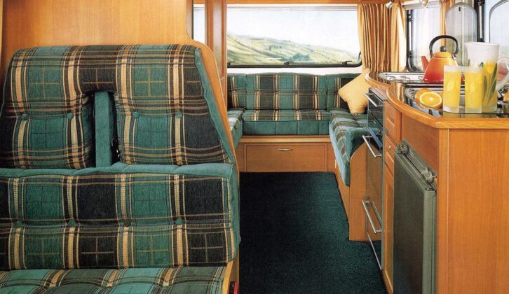 View rearwards in a six-berth 1999 E795