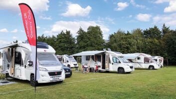 Motorhomes at an Bürstner UK Owners’ Club event