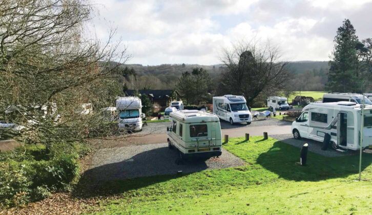 Motorhomes pitched up at an Auto-Sleepers Owners Club event