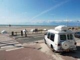 A motorhome at an aire in France