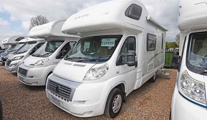 An overcab motorhome