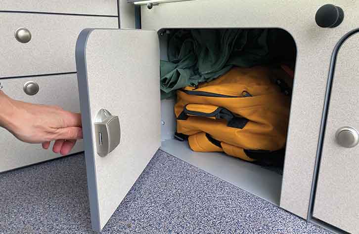 The underseat storage