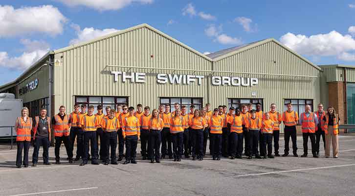 Students outside the Swift Academy