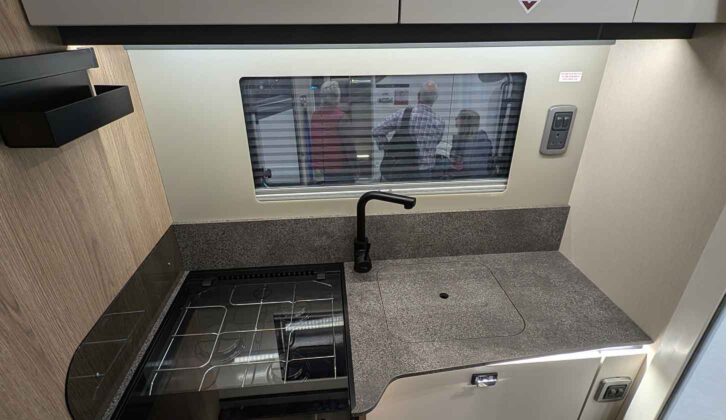 The kitchen in the Auto-Trail Excel 620S