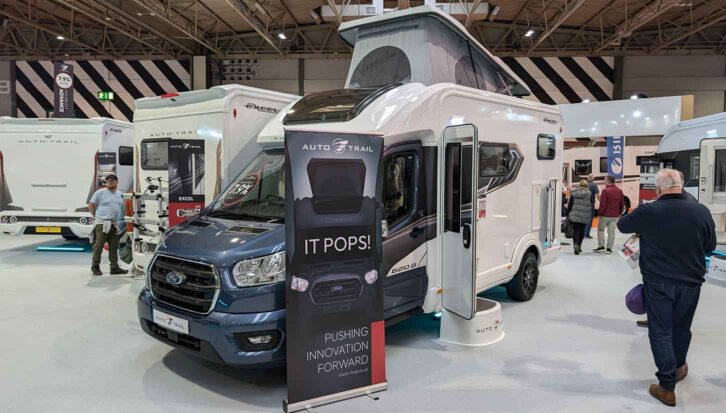 A pop-top roof on an Excel motorhome