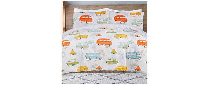 Sleepdown Printed Campervan Duvet Cover (single)