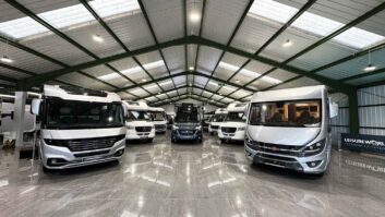 Motorhomes indoors at Leisure World Catterick