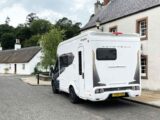 A motorhome parked up in East Scotland