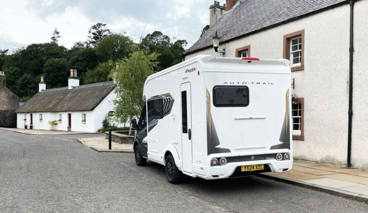 A motorhome parked up in East Scotland