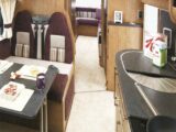 View rearwards in a 2013 Scout with double Pullman dinette forward seating