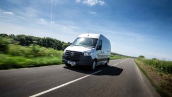 A Mercedes-Benz Sprinter van